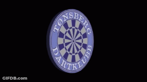 Tonsberg Dartklubb Logo With Dart Board GIF