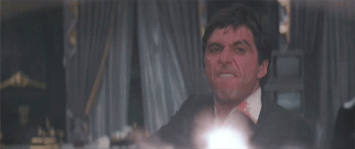 Tony Montana Shooting Armalite GIF
