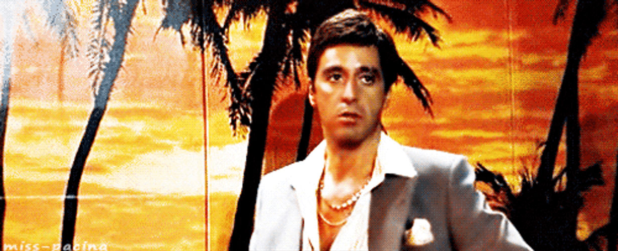 Tony Montana Staring Blankly GIF
