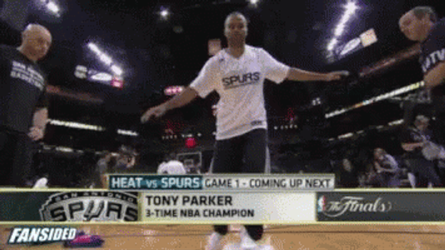 Tony Parker Balance Wheel NBA Champion GIF