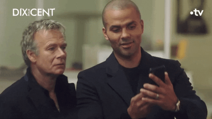 Tony Parker Franck Dubosc Selfie GIF