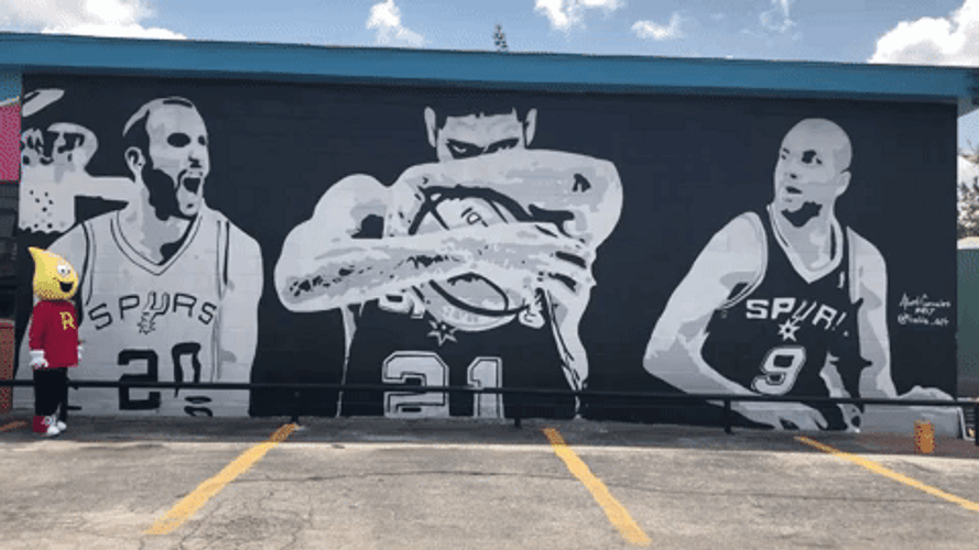 Tony Parker Wall Rico Mascot GIF