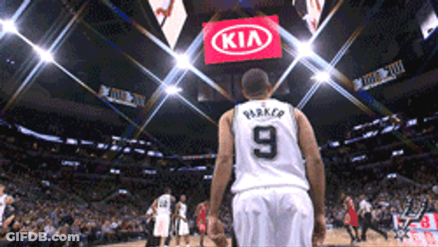 Tony Parker Warm Up Jump GIF