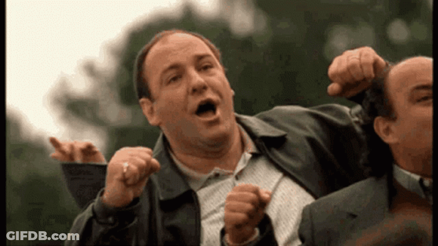 Tony Soprano Cheering GIF