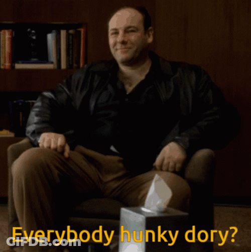 Tony Soprano Everybody Hunky Dory GIF