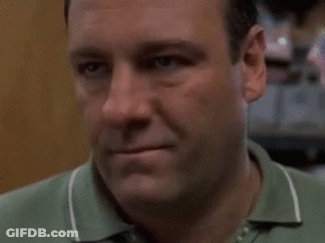 Tony Soprano Head Shake GIF