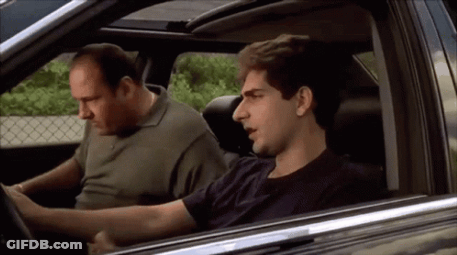 Tony Soprano Hitting Christopher GIF