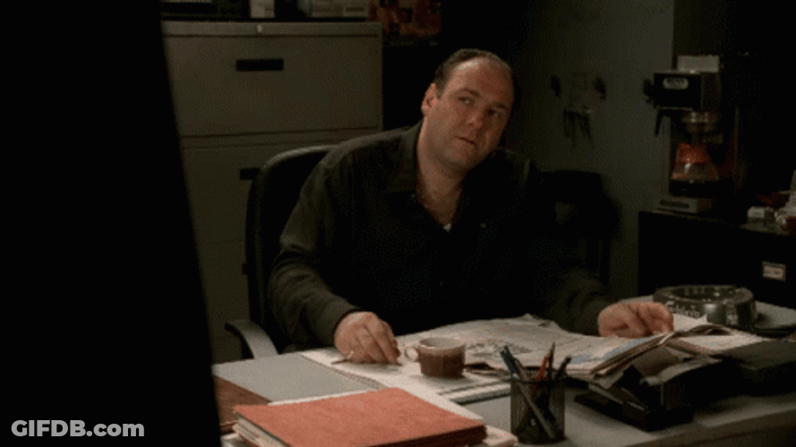 Tony Soprano Office GIF