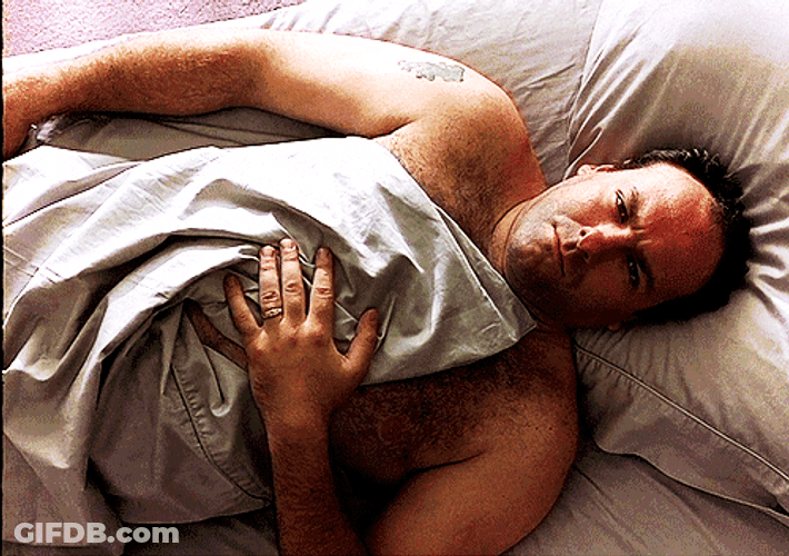 Tony Soprano Sleeping In Bed GIF