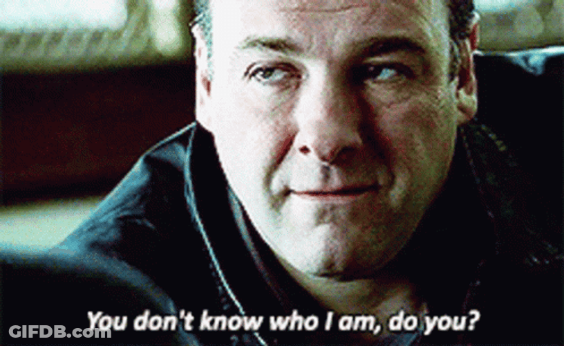 Tony Soprano You Don't Know Who I Am GIF