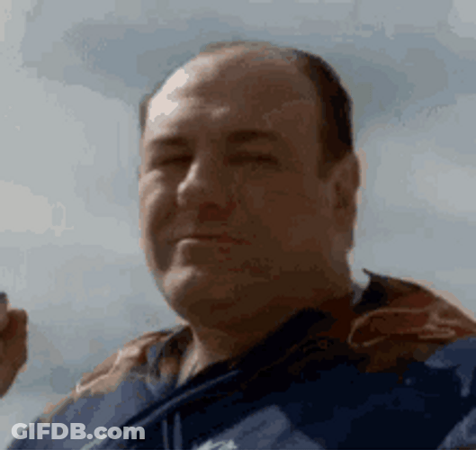 Tony Sopranos Happily Chewing GIF