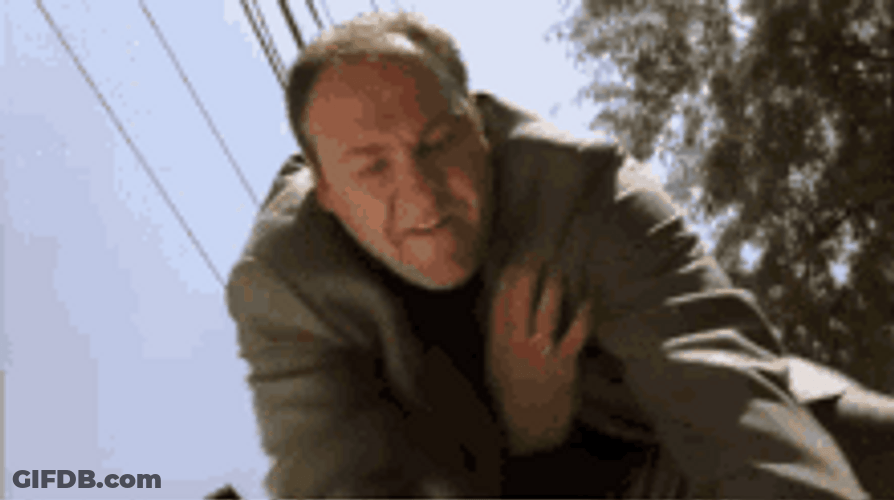 Tony Sopranos Knocking Down Man GIF