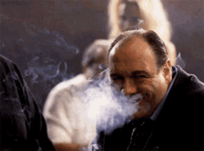 Tony Sopranos Scary Smile GIF