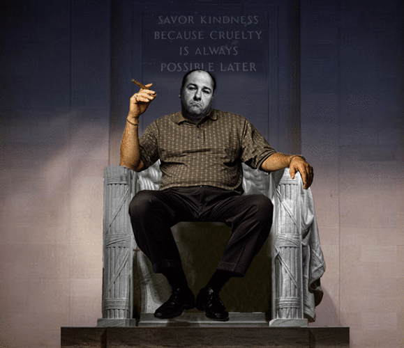Tony Sopranos Sitting Throne GIF