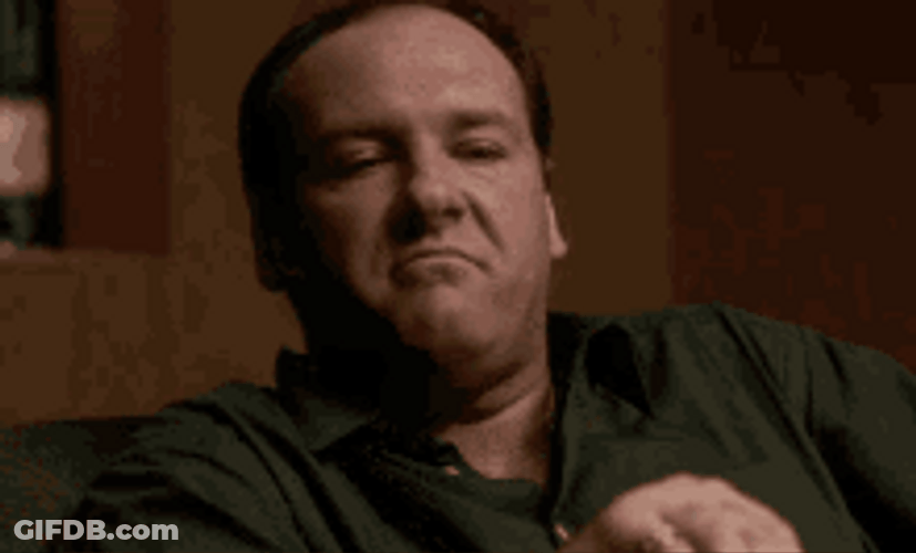 Tony Sopranos Swiping Chin GIF