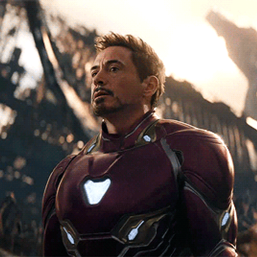 Tony Stark Big Sigh GIF
