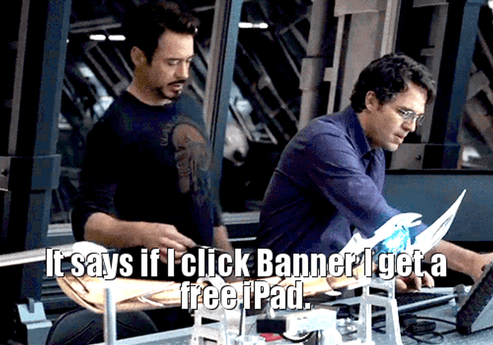Tony Stark Click Banner Free Ipad GIF