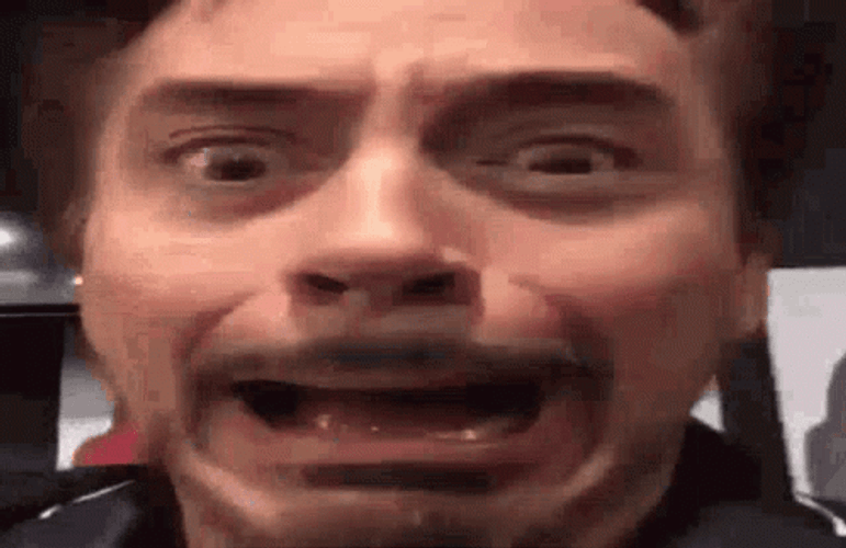 Tony Stark Horrified Screaming GIF