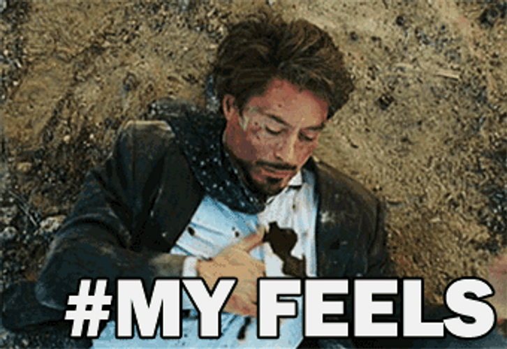 Tony Stark My Feels GIF