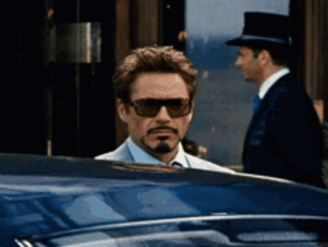 Tony Stark Peace Out GIF