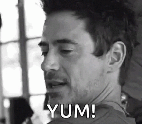 Tony Stark Sexy Lip Bite GIF