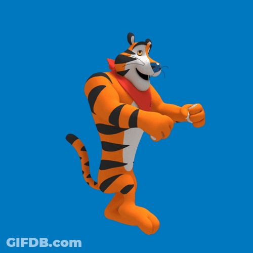 Tony The Tiger Dancing Running Man GIF