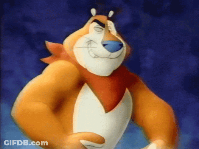 Tony The Tiger Giggling Smile GIF