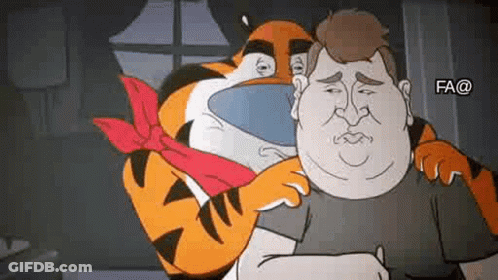 Tony The Tiger Holding A Man GIF
