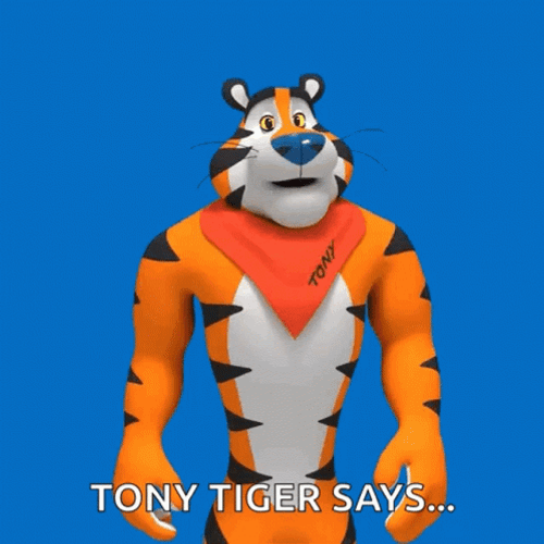 Tony The Tiger Says Maybe GIF