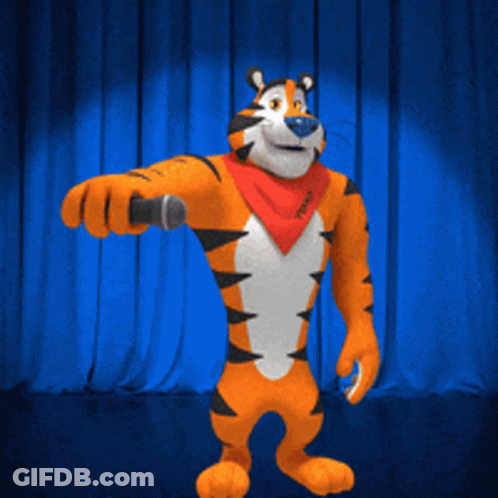 Tony The Tiger Singing Into Microphone With Boom GIF