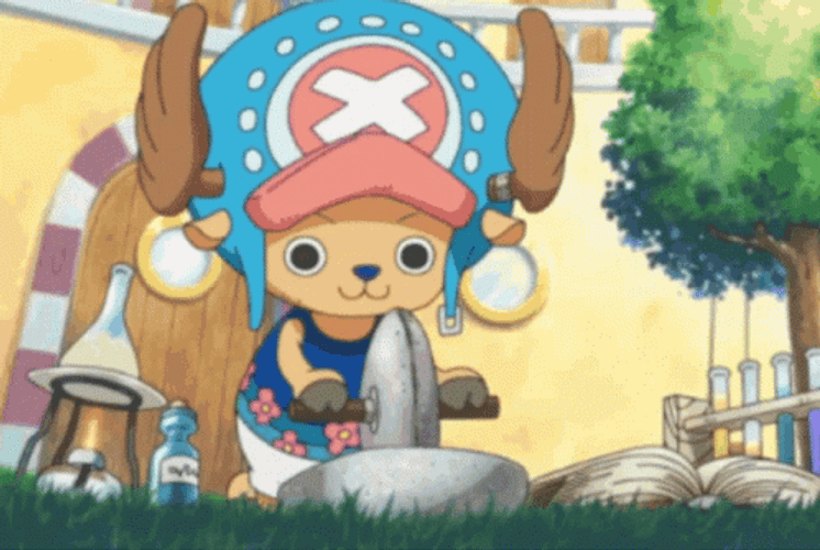 Tony Tony Chopper Grinding Medicine GIF