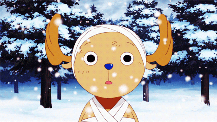 Tony Tony Chopper Laughing In Snow GIF