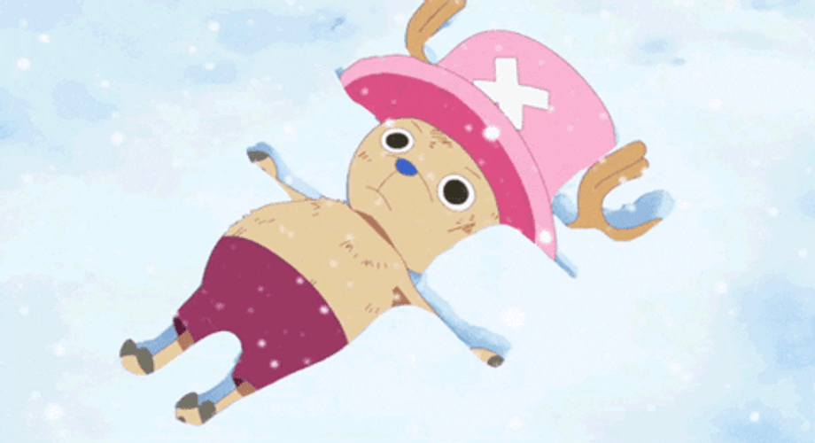 Tony Tony Chopper Lying Down Snow GIF