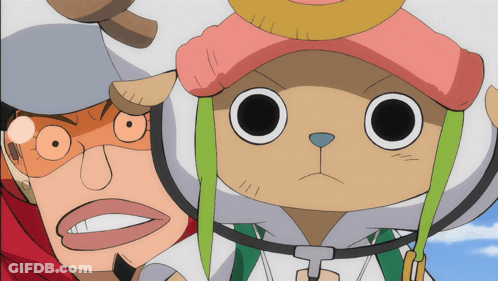 Tony Tony Chopper Pink And Yellow Hat GIF