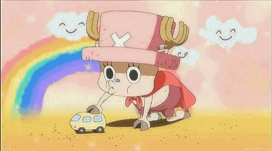 Tony Tony Chopper Playing Car Rainbow GIF