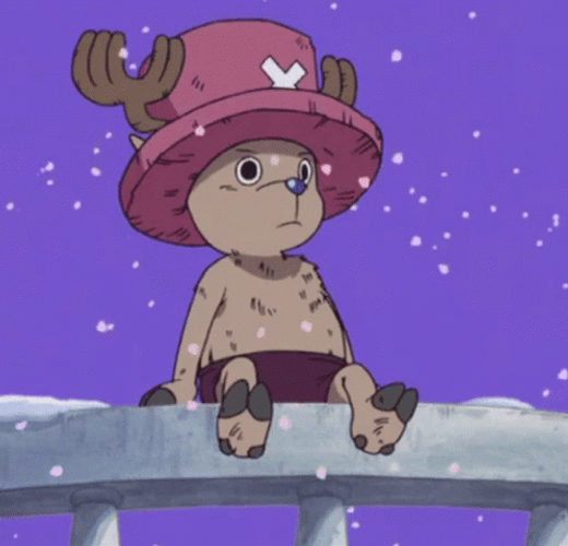 Tony Tony Chopper Sitting Snow GIF