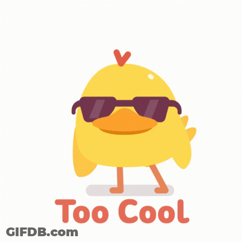Too Cool Cute Yellow Chick Dancing GIF
