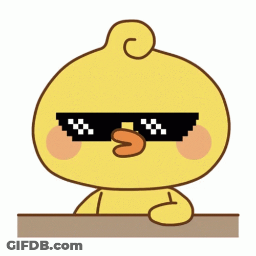 Too Cool Funny Duckling Dark Shades GIF