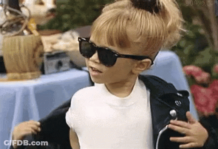 Too Cool Michelle Tanner Leather Jacket GIF