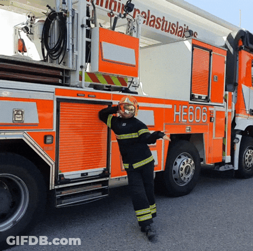 Too Cool Suave Firefighter GIF