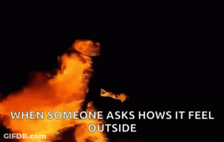 Too Hot Burning Body Walk GIF