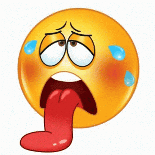Too Hot Emoji Tongue's Out GIF