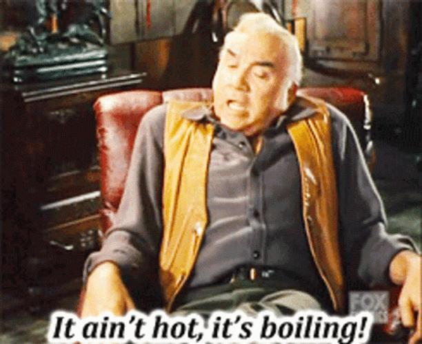 Too Hot Lorne Groeene Says It's Boiling GIF
