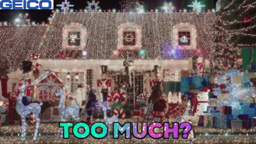 Too Much Christmas Lights GIF