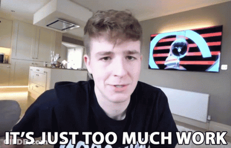 Too Much Work Adam B Actor Youtuber GIF