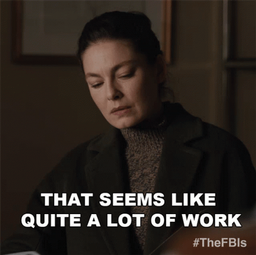 Too Much Work Alexa Davalos FBI GIF
