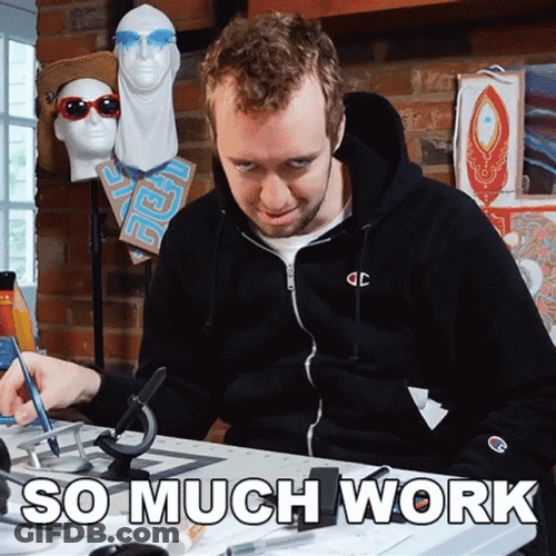 Too Much Work Author Peter Deligdisch GIF