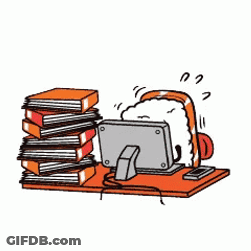 Too Much Work Buried In Papers GIF