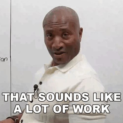Too Much Work James Engvid Puckered Face GIF