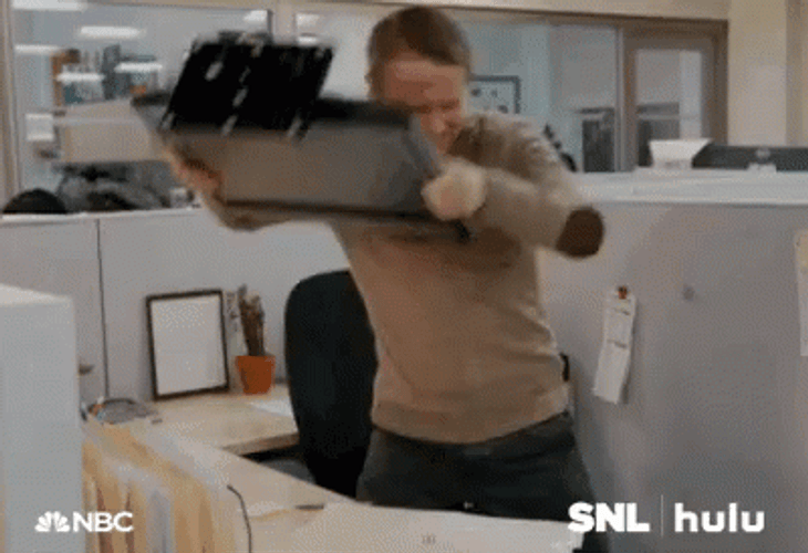 Too Much Work Tired Employee Flipping Out GIF